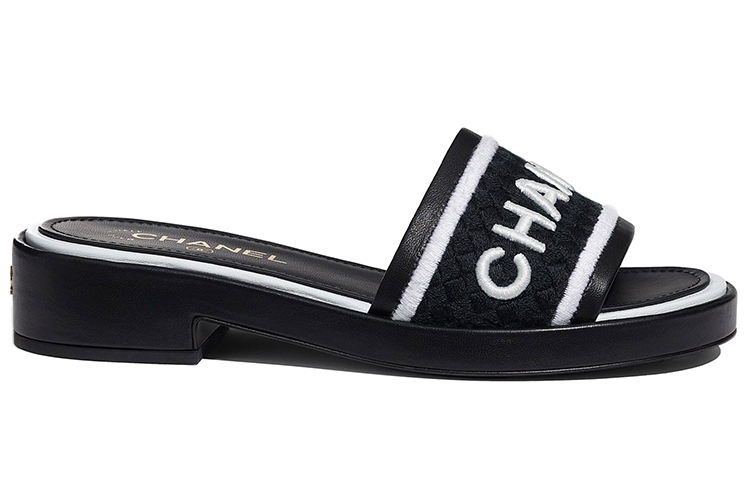 (W) Chanel Embroidered Lambskin Slipper 'Black' 圖 2