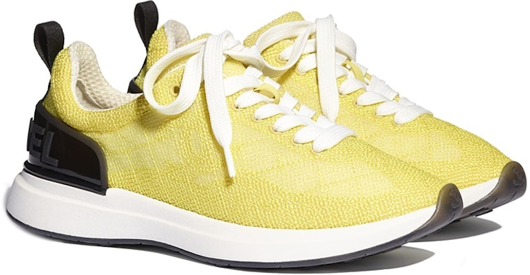 (Women) Chanel Embroidered Mesh Low 'Yellow Comfort' G37129-X56059-0K138 Order (Women) Chanel Embroidered Mesh Low 'Yellow Comfort' G37129-X56059-0K138