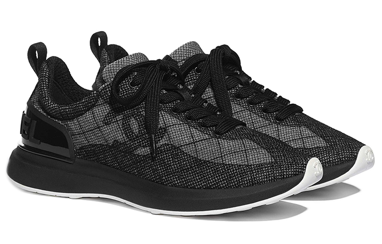 Order (W) 샤넬 블랙 자수 메쉬 스니커즈 G37129-X56059-94305