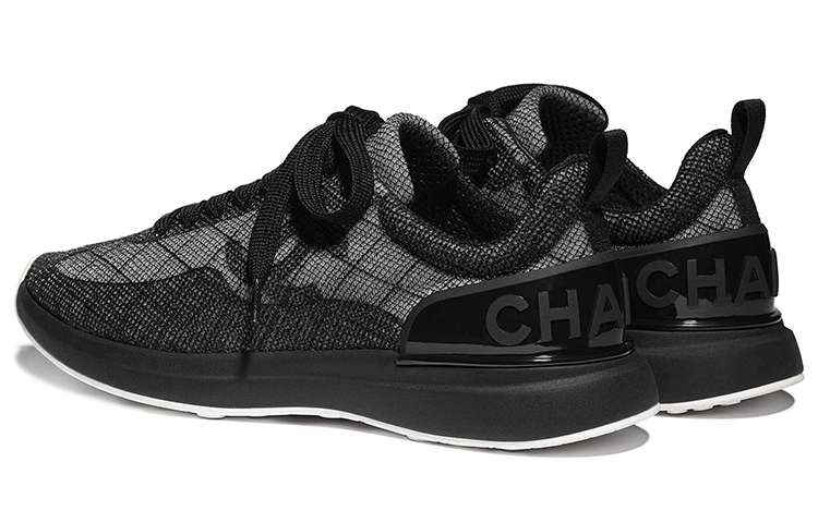 Lookbook (W) 샤넬 블랙 자수 메쉬 스니커즈 G37129-X56059-94305