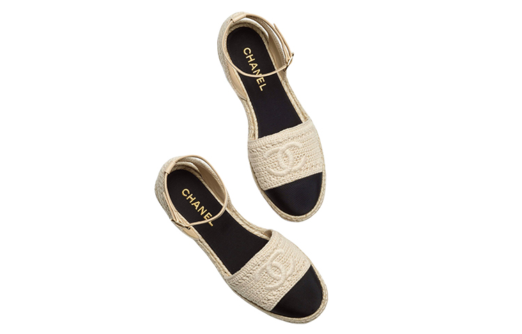 (W) Chanel Embroidered Sandals 'Beige' 圖 4