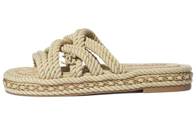 (Women) Chanel Espadrille Slide 'Beige' G36926-X56018-0K003
