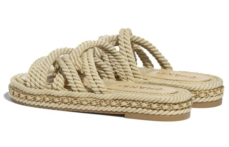 Purchase (Women) Chanel Espadrille Slide 'Beige' G36926-X56018-0K003