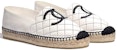 (W) Chanel Espadrilles 'Hitam dan Putih' G32910-X01000-C7600