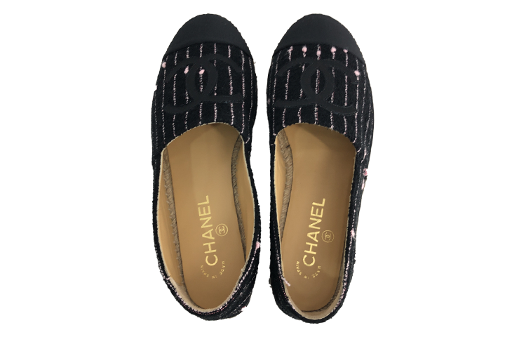 (W) Chanel Espadrilles 'Logo Fisherwoman Flat - Black' 圖 4