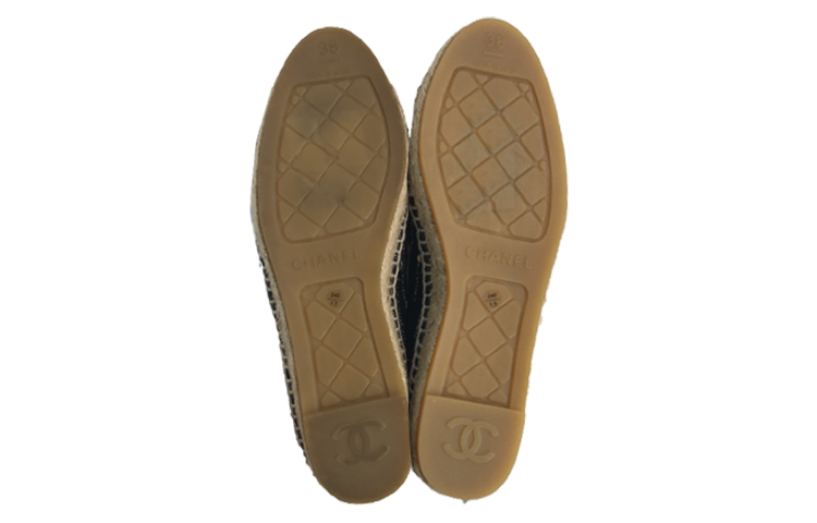 (W) Chanel Espadrilles 'Logo Fisherwoman Flat - Black' 圖 5