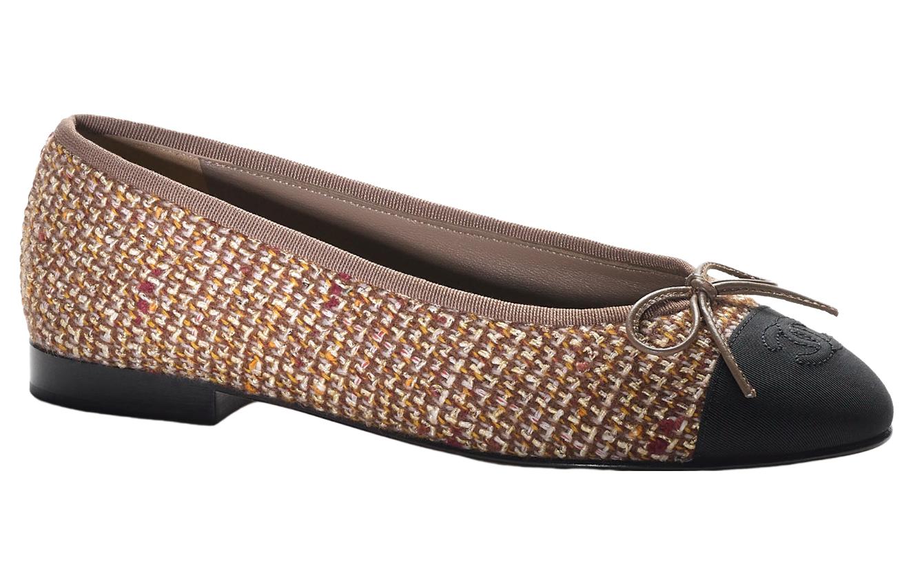 (W) Chanel Fabric CMFT Flats 'Black Brown' 圖 2