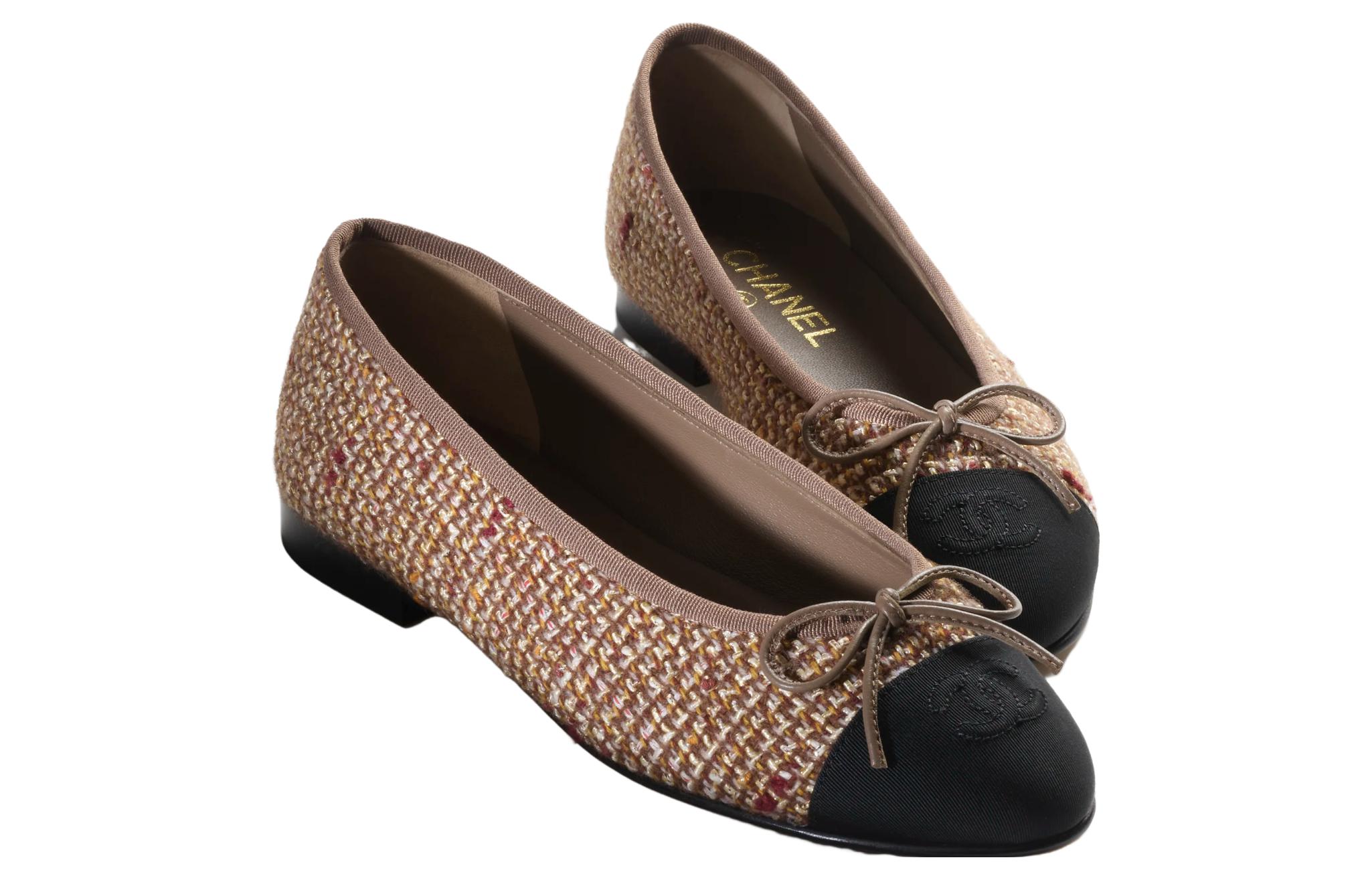 (W) Chanel Fabric CMFT Flats 'Black Brown' 圖 3
