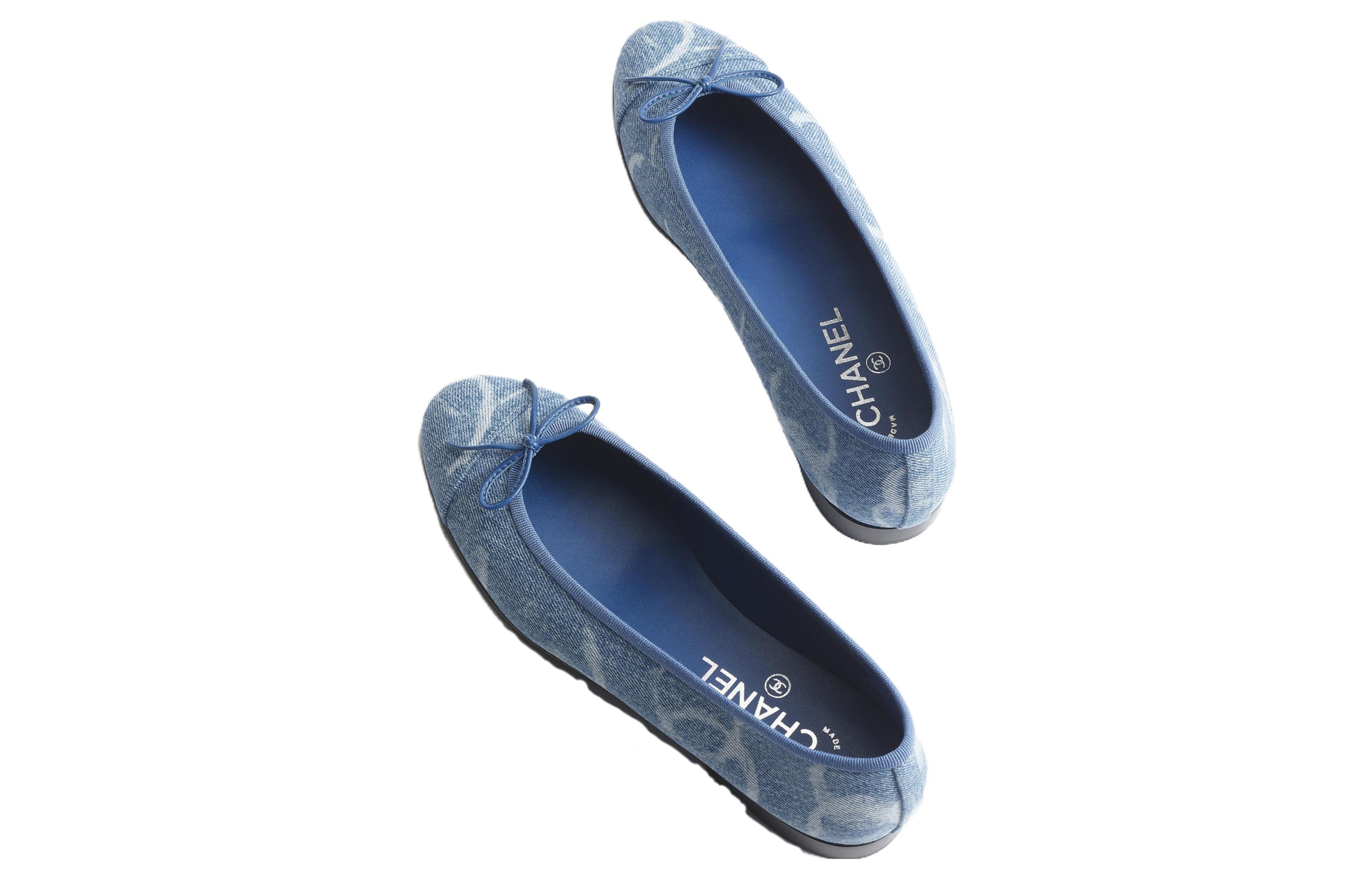 (W) Chanel Fabric Pointed Toe Lace-Up 'Light Blue' 圖 3