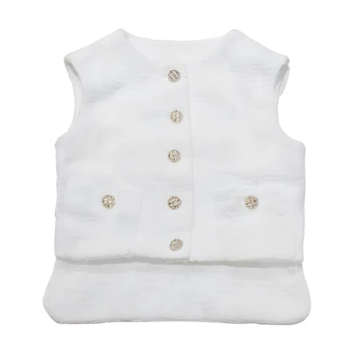 (Women) CHANEL Fall/Winter 2022 Sleeveless Knit Vest - White P72532-V64383-00100