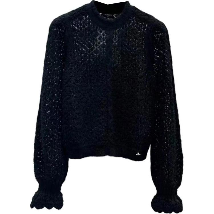 (Women) CHANEL Fall/Winter 2023  Black Knit Long Sleeve Casual Sweater. P75692-K10945-94305
