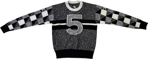 Order (Women) CHANEL Fall/Winter 22 23C Black White Logo Striped Cashmere Sweater. P73214-K10523-NJ763