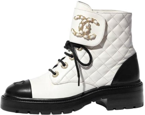 (Women) Chanel Fashion Leather Ankle Boot 'Black and White' G36424-X51906-C2666 Buy (Women) Chanel Fashion Leather Ankle Boot 'Black and White' G36424-X51906-C2666