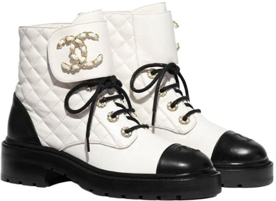 (Women) Chanel Fashion Leather Ankle Boot 'Black and White' G36424-X51906-C2666 Shop (Women) Chanel Fashion Leather Ankle Boot 'Black and White' G36424-X51906-C2666