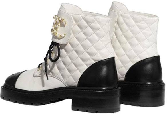 (Women) Chanel Fashion Leather Ankle Boot 'Black and White' G36424-X51906-C2666 Purchase (Women) Chanel Fashion Leather Ankle Boot 'Black and White' G36424-X51906-C2666