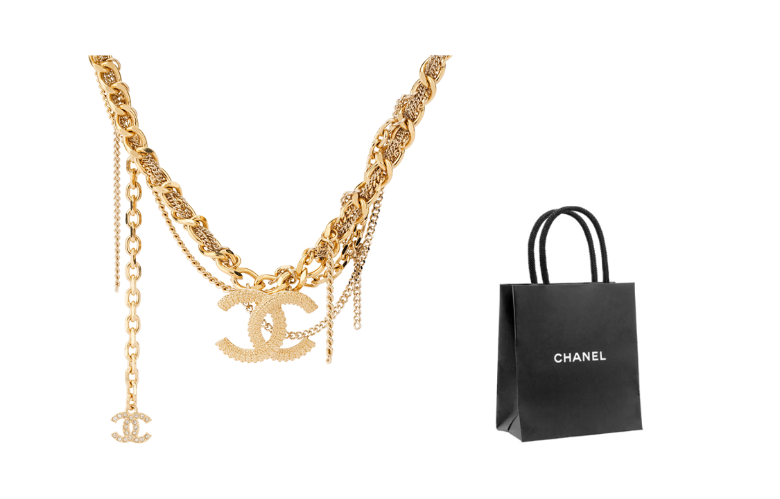 (Women) CHANEL Fashion Logo Gold Metal  Necklace - Gold Color. AB8873-B08672-NJ302 圖 5