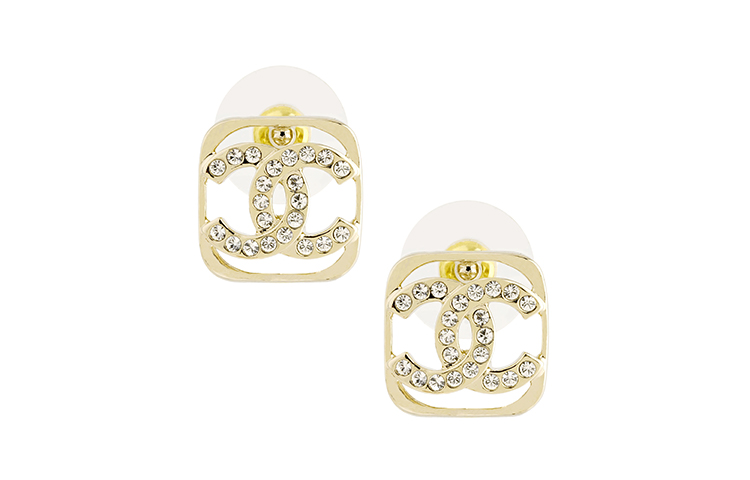 (Women) CHANEL Fashion Metallic Hollow Gold Earrings for Women - Gold ABA254-B10373-NM707
