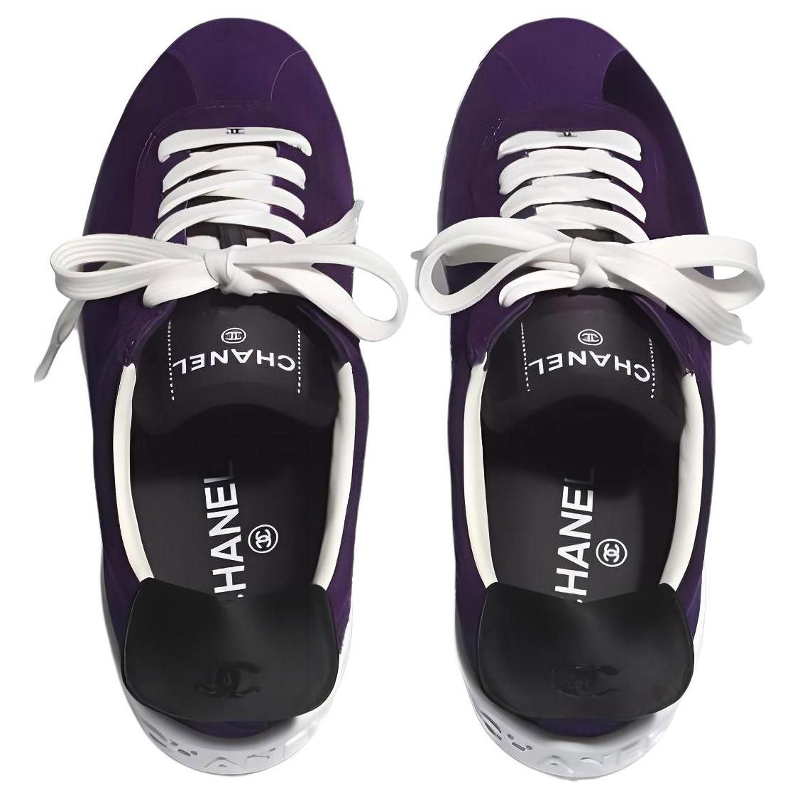 (W) Chanel Fashion Suede Sneakers 'Purple' 圖 4