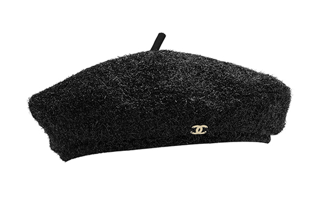 Shop (W) 샤넬 패셔너블 올-라운드 블랙 베레모 AA7848-B06574-94305