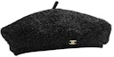 Shop (W) 샤넬 패셔너블 올-라운드 블랙 베레모 AA7848-B06574-94305