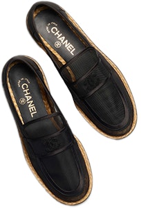 (W) 香奈儿平底鞋 '黑色网眼丝缎' G38939-X56461-94305 Shop (W) 香奈儿平底鞋 '黑色网眼丝缎' G38939-X56461-94305
