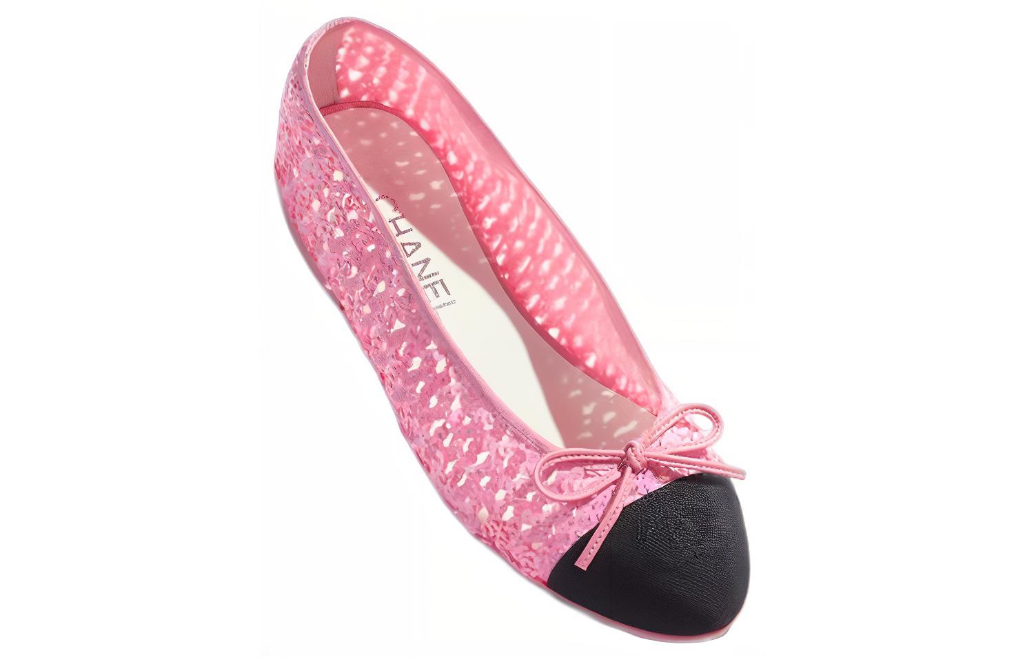 (W) Chanel Flat 'Pink Sequin Cotton and Lace' 圖 3