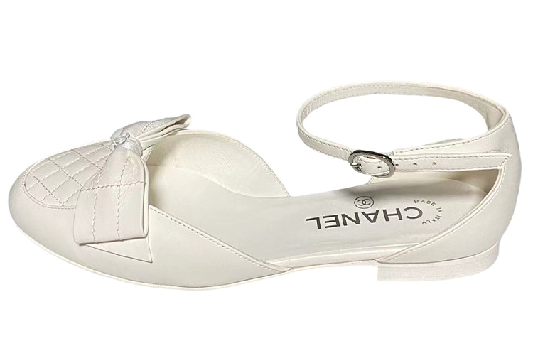 (Women) Chanel Flat Bowtie 'White' G38872-X01000-0N118