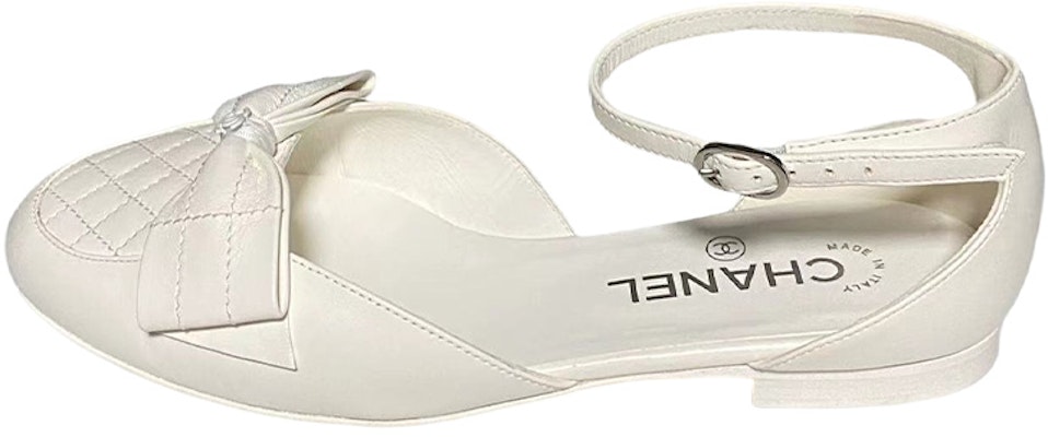 (Women) Chanel Flat Bowtie 'White' G38872-X01000-0N118 Buy (Women) Chanel Flat Bowtie 'White' G38872-X01000-0N118