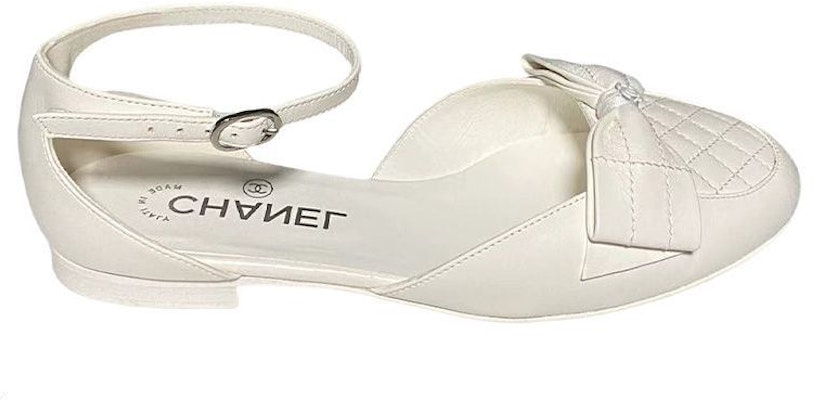(Women) Chanel Flat Bowtie 'White' G38872-X01000-0N118 Order (Women) Chanel Flat Bowtie 'White' G38872-X01000-0N118