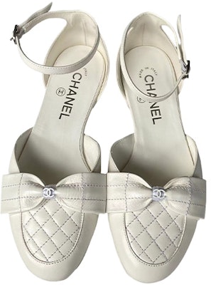 (Women) Chanel Flat Bowtie 'White' G38872-X01000-0N118 Lookbook (Women) Chanel Flat Bowtie 'White' G38872-X01000-0N118