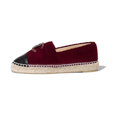 (W) Chanel Flat Fisherman 'Burgundy'