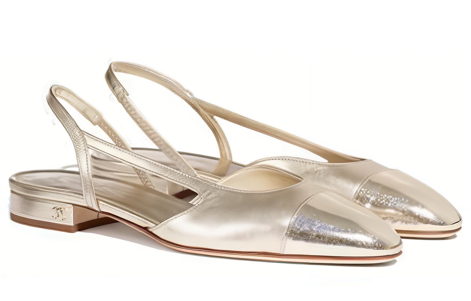 (W) Chanel Flat Lambskin Leather 'Metallic Gold' 圖 3