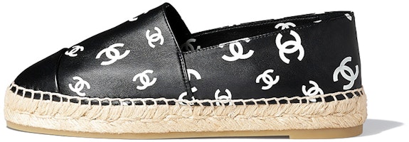 CHANEL 香奈兒 印花小羊皮平底鞋 女款 黑色 Buy CHANEL 香奈兒 印花小羊皮平底鞋 女款 黑色