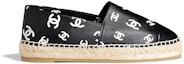 Order CHANEL 香奈兒 印花小羊皮平底鞋 女款 黑色