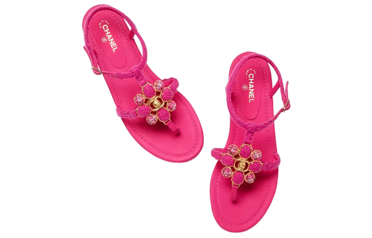 Order (W) Sandal Datar Chanel 'Logo Persik' G39532-X56799-0Q705