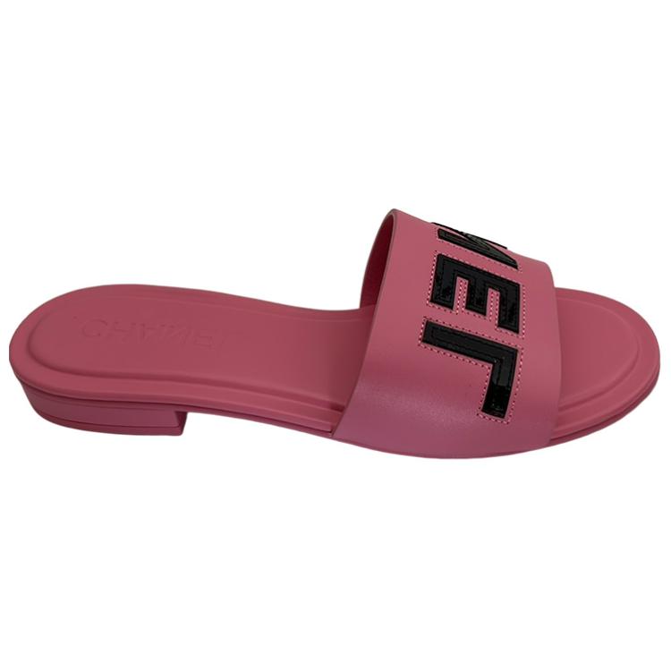 (W) Chanel Flat Sandal 'Pink Logo' 圖 2