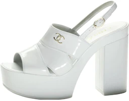 (Women) Chanel Flat Sandals 'White Patent Leather' G45016-B13070-NO817 (Women) Chanel Flat Sandals 'White Patent Leather' G45016-B13070-NO817