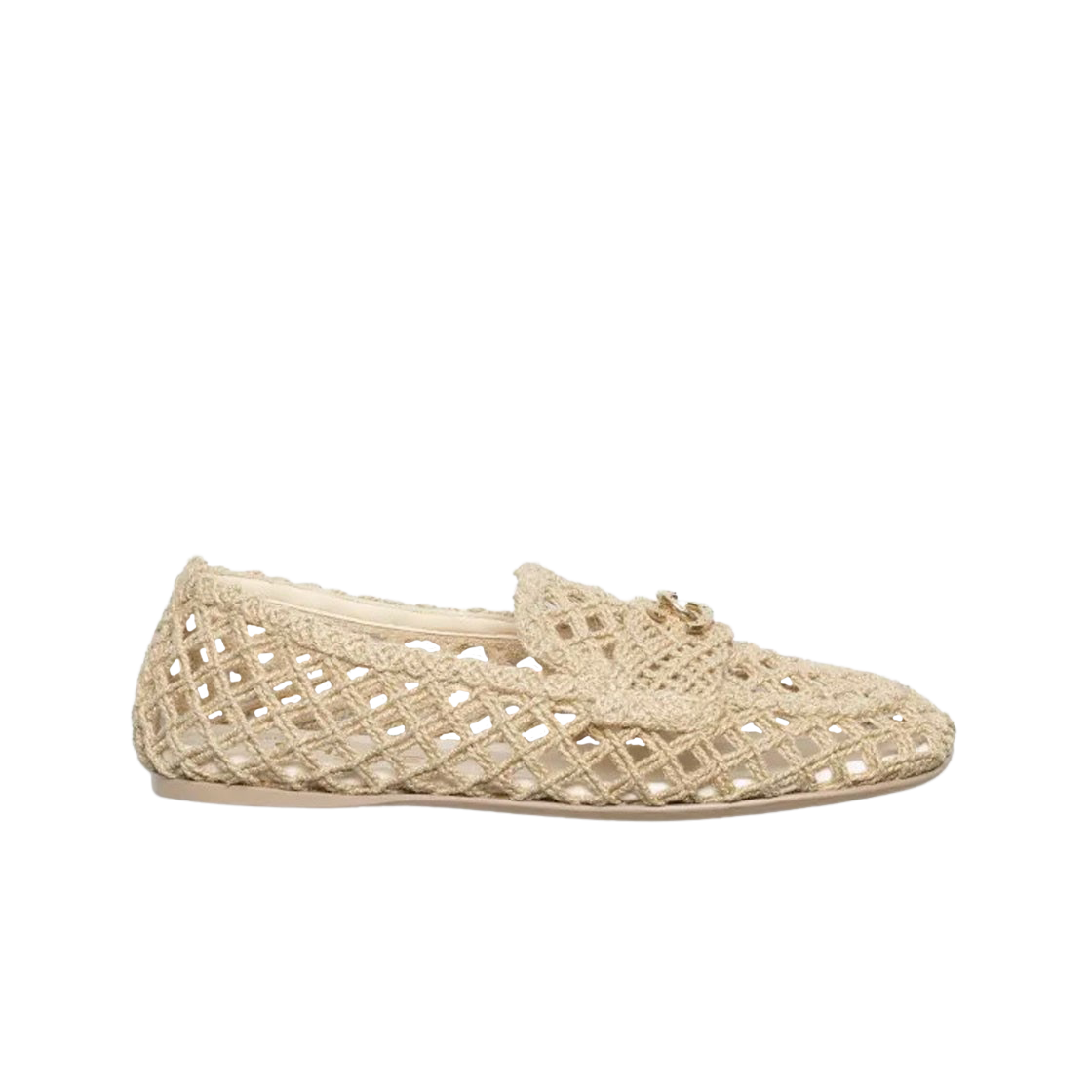 (Women) Chanel Flat Shoes 'Beige Knit' G38832-X56466-0N061