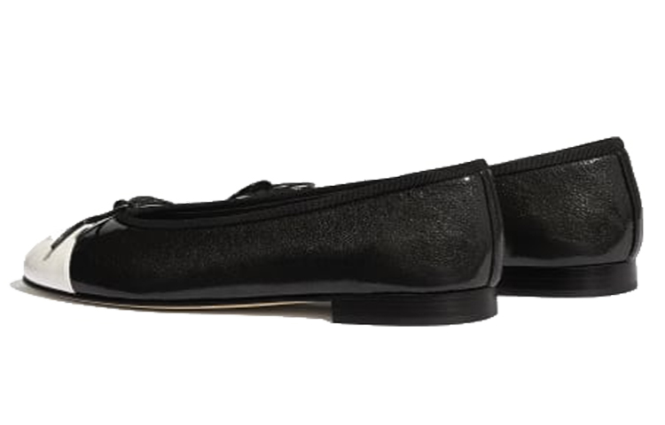 (W) Chanel Flat Shoes 'Black and White Patent Calfskin' 圖 4