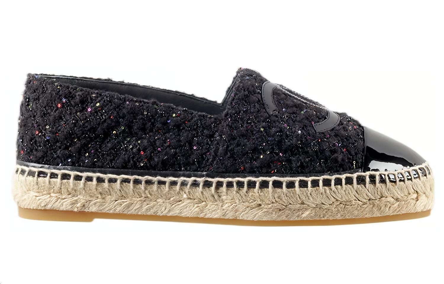 (W) Chanel Flat Shoes 'Black Tweed' 圖 2