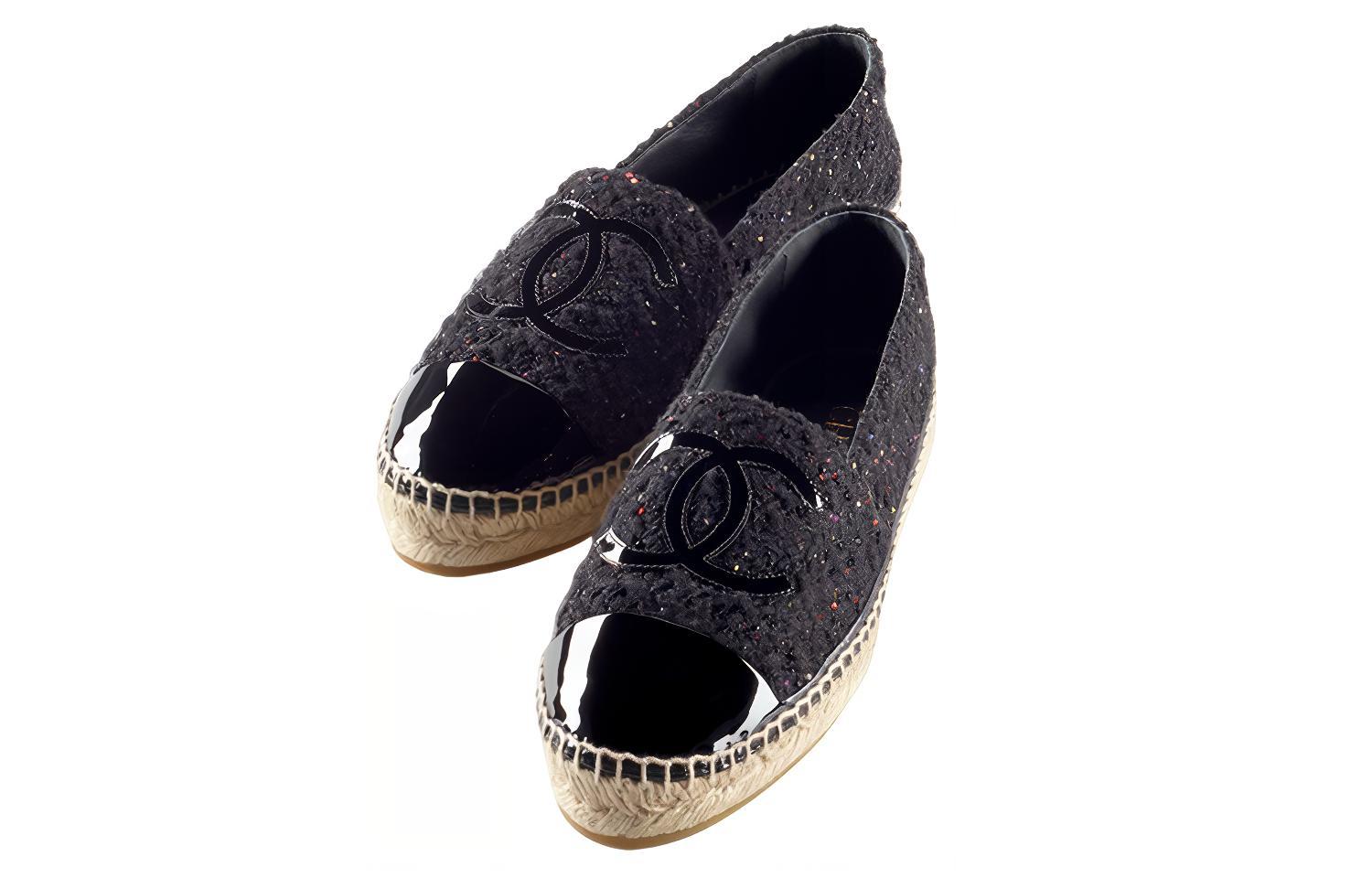 (W) Chanel Flat Shoes 'Black Tweed' 圖 3