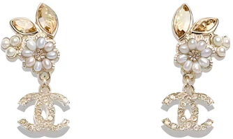 (Women) CHANEL Floral Wheat Pearl Earrings for Women - Gold AB9607B09605NL135 (Women) CHANEL Floral Wheat Pearl Earrings for Women - Gold AB9607B09605NL135