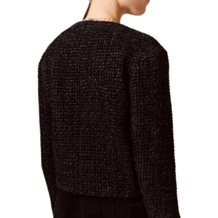 Lookbook (W) 香奈儿2022秋冬黑色虹彩天鹅绒斜纹软呢夹克 P73350-V64896-94305