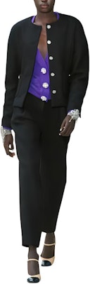 (Women) CHANEL FW22 Black Solid Round Neck Single-Breasted Jacket. P73145-V60816-94305 Buy (Women) CHANEL FW22 Black Solid Round Neck Single-Breasted Jacket. P73145-V60816-94305