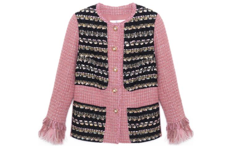 (Women) CHANEL FW22 Pink Tweed Jacket  Handmade Collection P73116-V64569-NI759