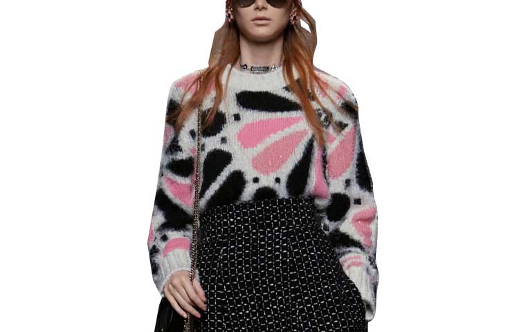 (Women) CHANEL FW23  Sequin Patchwork Pullover Sweater - White. P76108-K10960-NS439 圖 2