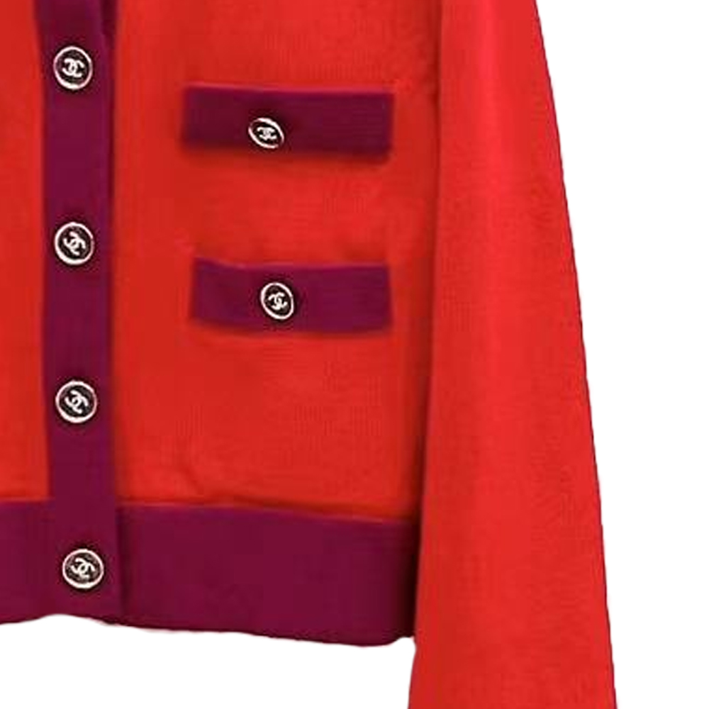 Sizing (W) CHANEL FW23 單排扣圓領長袖針織毛衣. P75655-K10866-NQ564