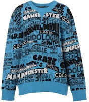 (Women) CHANEL FW24 Blue Pullover Sweatshirt with Letter Pattern. P77520-K11169-NY911 (Women) CHANEL FW24 Blue Pullover Sweatshirt with Letter Pattern. P77520-K11169-NY911