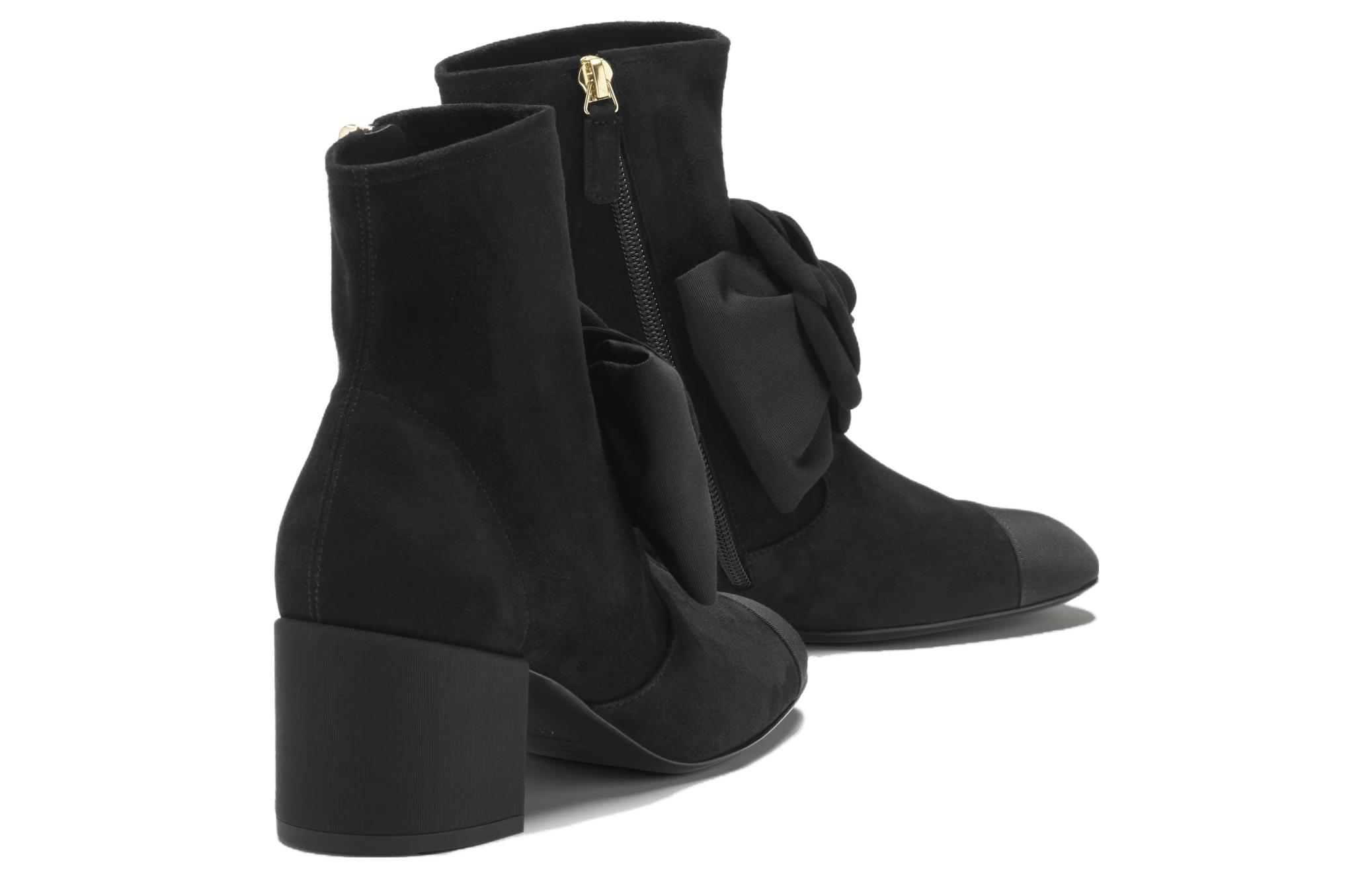 Shop (W) 샤넬 블랙 염소가죽 슬립온 부츠 G45310-B14598-94305