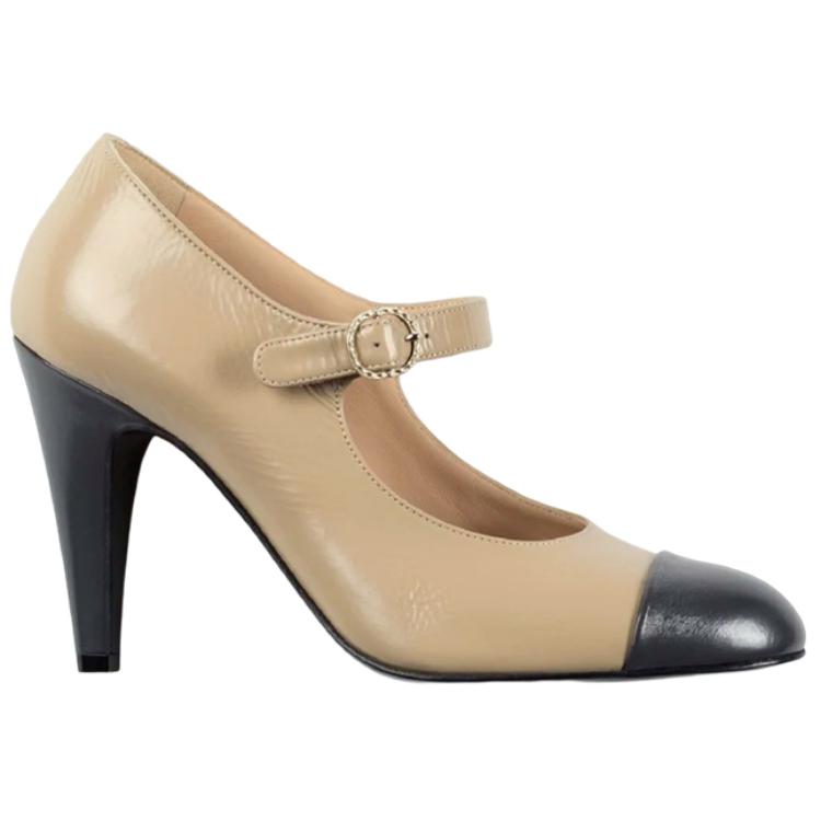 (W) Chanel Goat Skin High Heels 'Beige' 圖 2